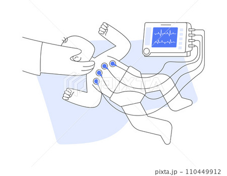 ECG testing for children abstract concept vector illustration. 110449912