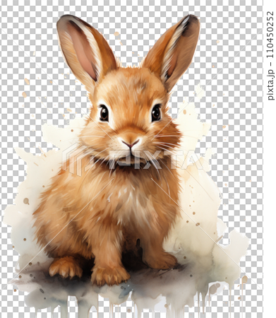 little baby bunny watercolor print print 110450252