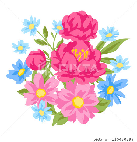 Background with pretty flowers. Beautiful decorative natural plants and leaves. Background with pretty flowers. Beautiful decorative natural plants and leaves. 110450295