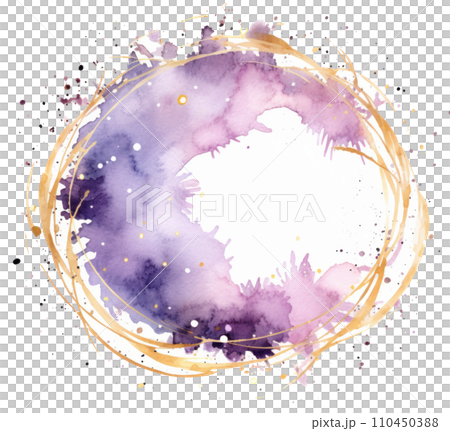 a circle watercolor splatter isolated a circle watercolor splatter isolated 110450388