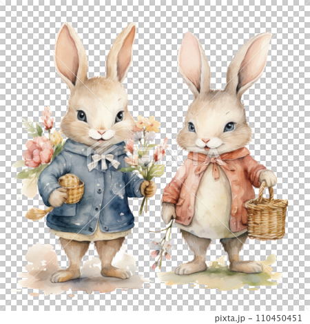 happy easter bunny, isolated 110450451