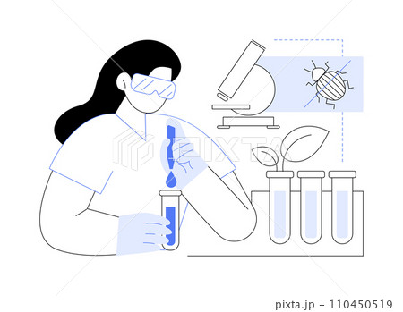 Pesticide manufacturing isolated cartoon vector illustrations. 110450519