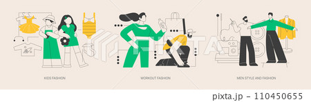 Clothes market abstract concept vector illustrations. 110450655