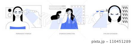 Eyebrow salon isolated cartoon vector illustrations se 110451289