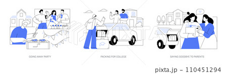 Leaving to campus isolated cartoon vector illustrations se Leaving to campus isolated cartoon vector illustrations se 110451294