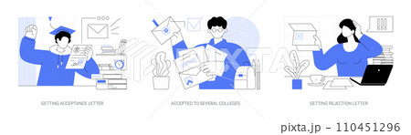 College admission isolated cartoon vector illustrations se 110451296