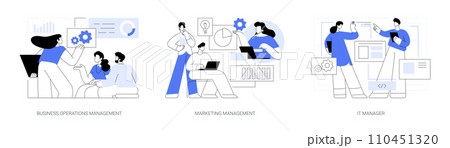 Master of Business administration isolated cartoon vector illustrations se 110451320