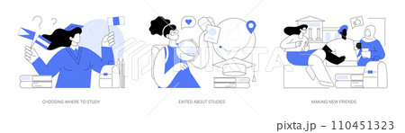 Study abroad isolated cartoon vector illustrations se Study abroad isolated cartoon vector illustrations se 110451323