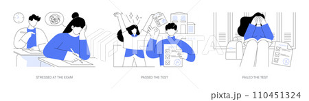 Exams isolated cartoon vector illustrations se Exams isolated cartoon vector illustrations se 110451324