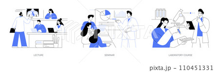 Medical college classes isolated cartoon vector illustrations se 110451331