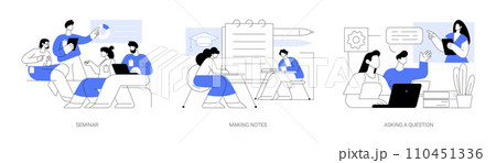 Classes in a college isolated cartoon vector illustrations se Classes in a college isolated cartoon vector illustrations se 110451336