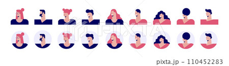 Male and female flat avatars 110452283