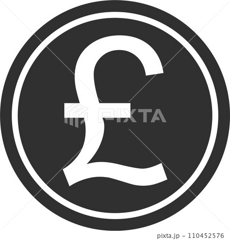 British Pound Sterling Sign Icon in Flat Style....のイラスト素材 [110452576 ...