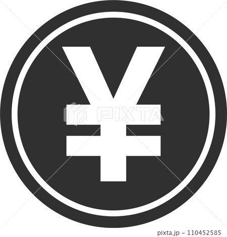Japanese Yen Sign Icon in Flat Style. Vector Illustration 110452585
