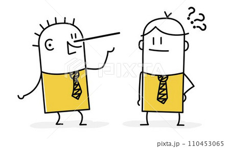 Lying people in business concept. 110453065