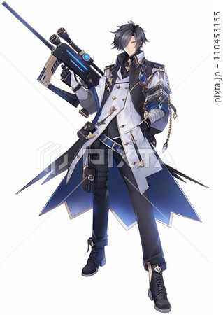男キャラ全身立ち絵イラスト 110453155