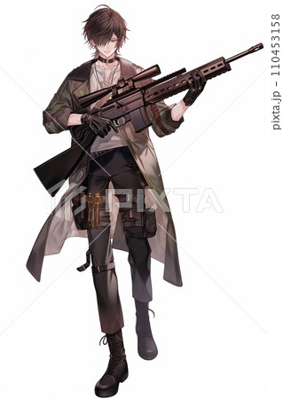 男キャラ全身立ち絵イラストのイラスト素材 [110453158] - PIXTA