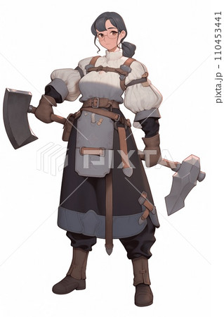 女キャラ全身立ち絵イラスト 女キャラ全身立ち絵イラスト 110453441