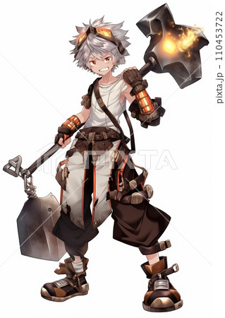 男キャラ全身立ち絵イラスト 110453722