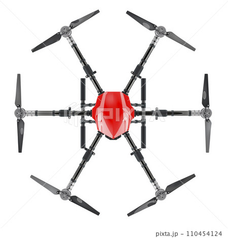 Agricultural drone, top view. 3D rendering 110454124