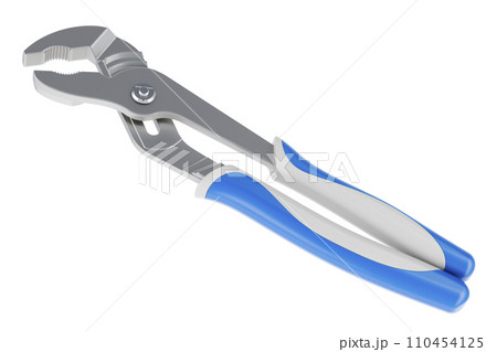 Slip Joint Pliers, Water Pump Pliers, Wrench Pliers with Comfort Grips, 3D rendering 110454125