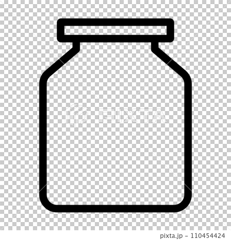 Glass bottle icon. vector. 110454424