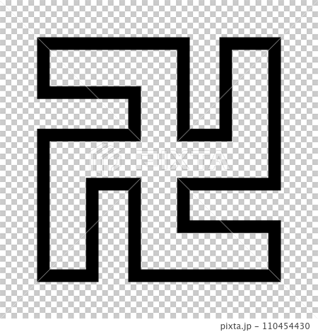 簡單的納粹標誌圖示。寺廟地圖符號。向量。 110454430