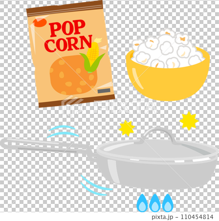 フライパンで作ったポップコーン 110454814