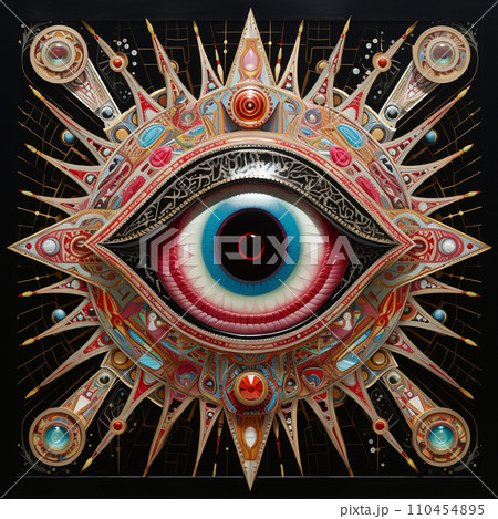 見つめる瞳　イラスト　アイコン 110454895