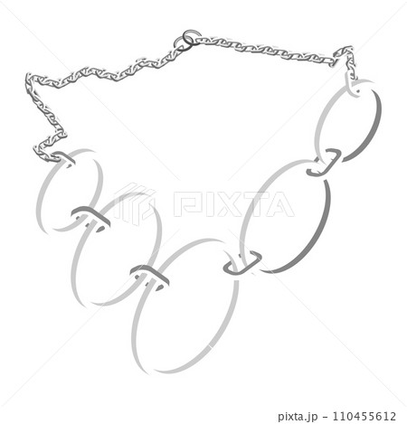 3D Isometric Flat Vector Set of Necklaces. Item 5 110455612