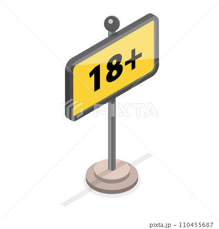 3D Isometric Flat Vector Set of Sensitive Content Signs. Item 8 3D Isometric Flat Vector Set of Sensitive Content Signs. Item 8 110455687