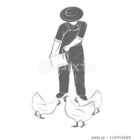 Farming Two-color Icon Set Vector Illustration.. Item 12 110455689
