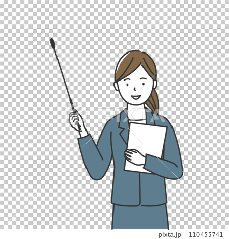 指著一套西裝的女人 110455741