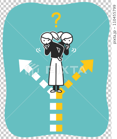 一個女孩被兩個岔路口困擾 110455799