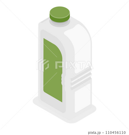 3D Isometric Flat Vector Icon of Detergent Product Plastic Bottles Set. Item 2 3D Isometric Flat Vector Icon of Detergent Product Plastic Bottles Set. Item 2 110456110