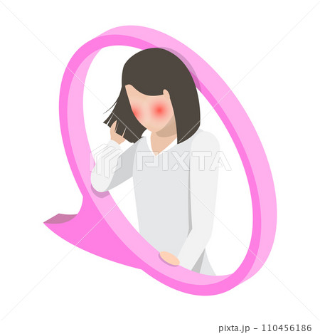 3D Isometric Flat Vector Illustration of Character Faces. Item 2 110456186