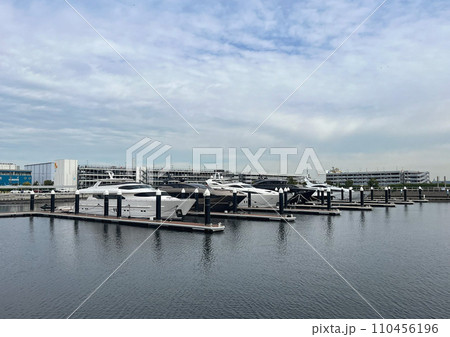 横浜ヨットハーバーの風景 110456196