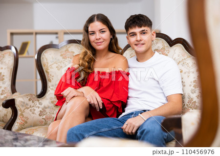 Portrait of a happy young married couple Portrait of a happy young married couple 110456976