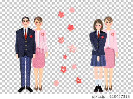 親と記念写真 110457318