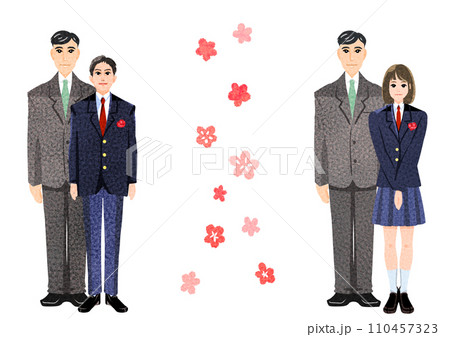 親と記念写真 110457323