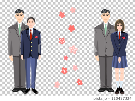 親と記念写真 親と記念写真 110457324