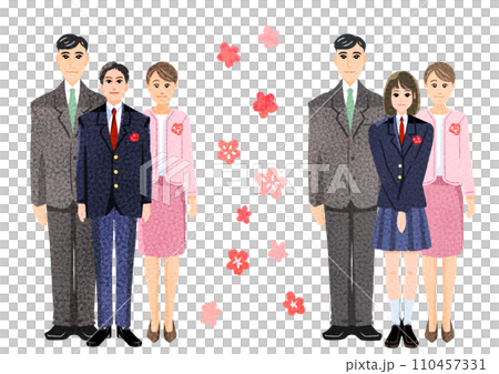 親と記念写真 110457331
