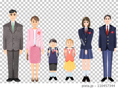 親と記念写真 110457344
