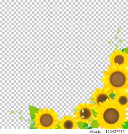 Sunflower frame illustration Sunflower frame illustration 110457613