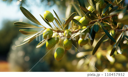 太陽を浴びるオリーブの樹 olive tree and sunshine AI生成画像 太陽を浴びるオリーブの樹 olive tree and sunshine AI生成画像 110457932