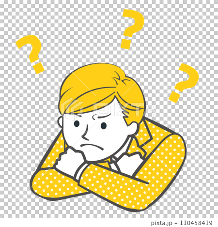 Illustration of a troubled business person 110458419