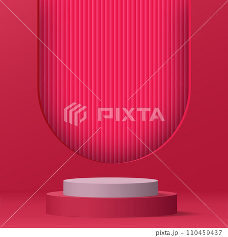 3d valentine podium scene for product display or placement. Vector 3d valentine podium scene for product display or placement. Vector 110459437