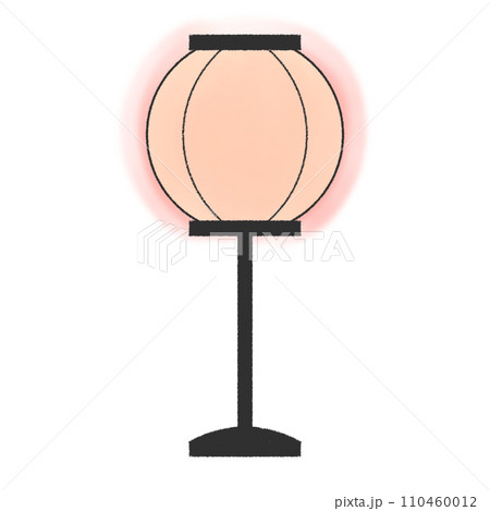 灯りが付いたぼんぼりのイラスト 110460012