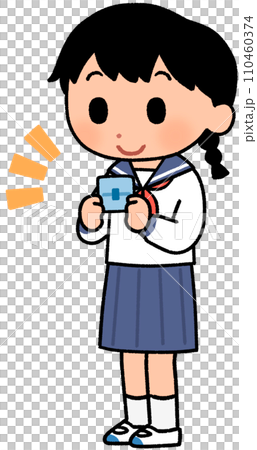 有衛生用品的女學生 有衛生用品的女學生 110460374