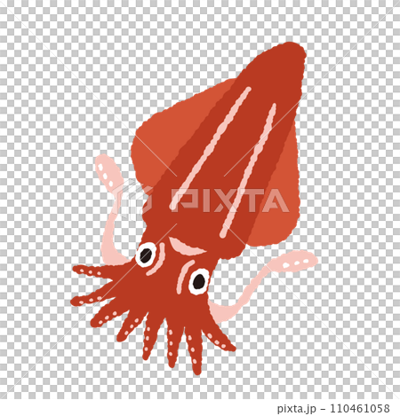 セーイカ【イカ】の手描きイラスト 110461058